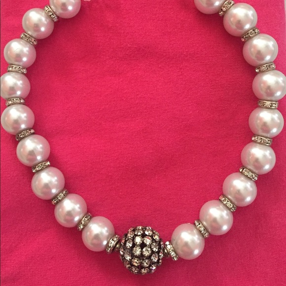 Jewelry - Pearl, and Crystal Necklace